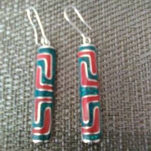 .950 Sterling Silver Earrings, made in Peru